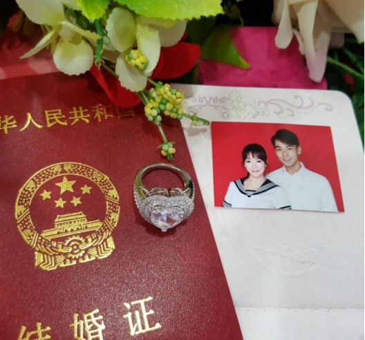 陈紫函戴向宇领证结婚 搞怪婚纱照来袭